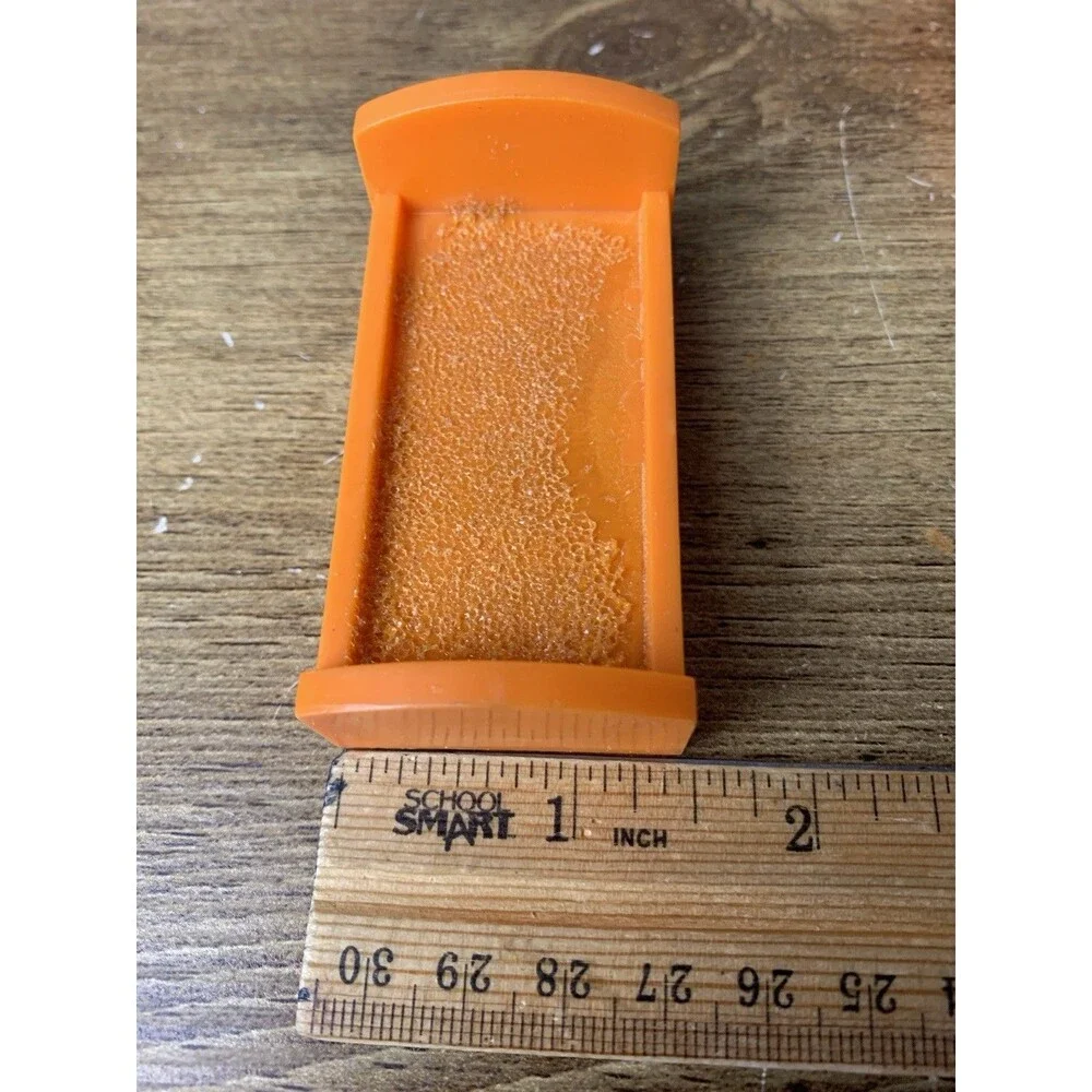 Vintage Fisher Price Little People lot/3 Orange Beds: 1 double 2 single